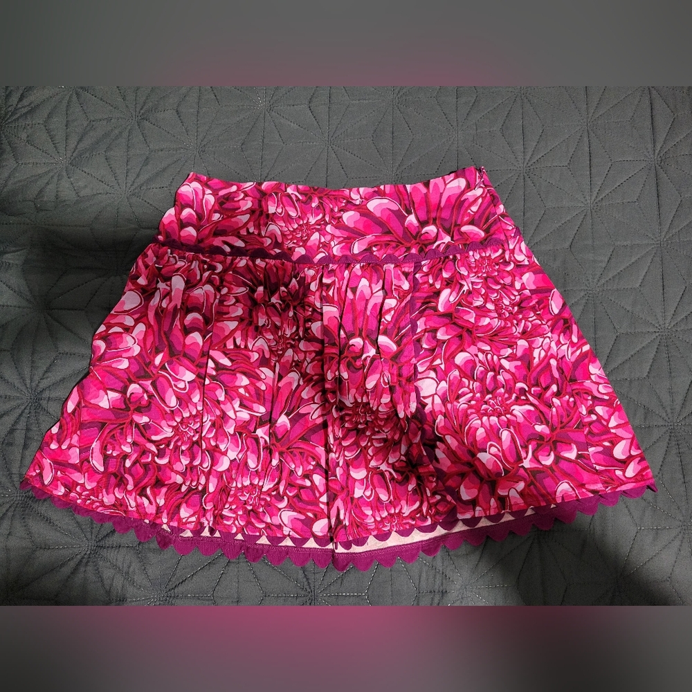 Kika Vargas X Target Pink Scallop Edge Mini Skirt Scalloped Skirt